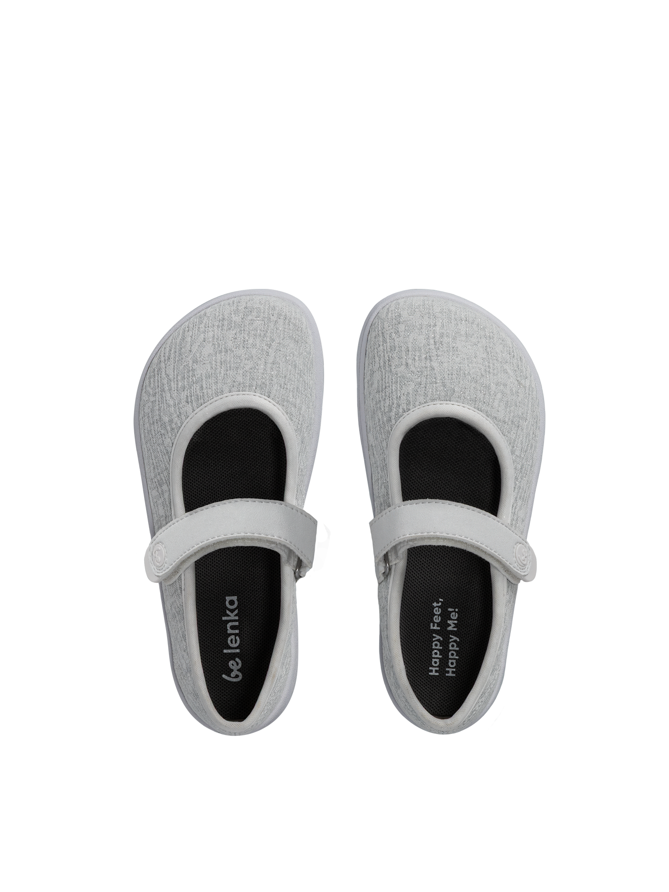 Kids Barefoot Ballerinas Be Lenka Tinkee Kids - White Sparkle
