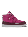Kids winter barefoot boots Be Lenka Zippu Junior - Berry & Grey