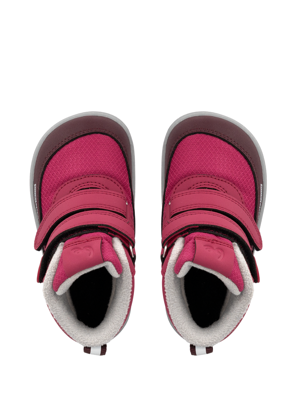 Kids winter barefoot boots Be Lenka Zippu Preschool - Berry & Grey